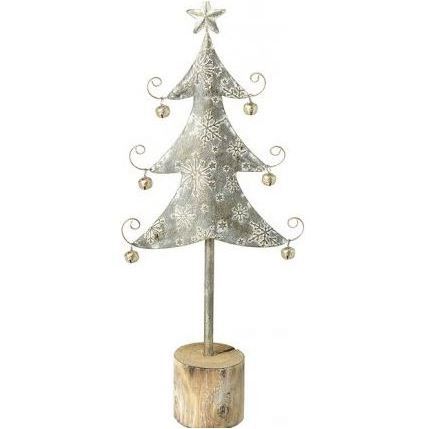 Star cone tree silver & grey with wooden base Christmas decoration for home party hanging decor new year Xmas party wholesale