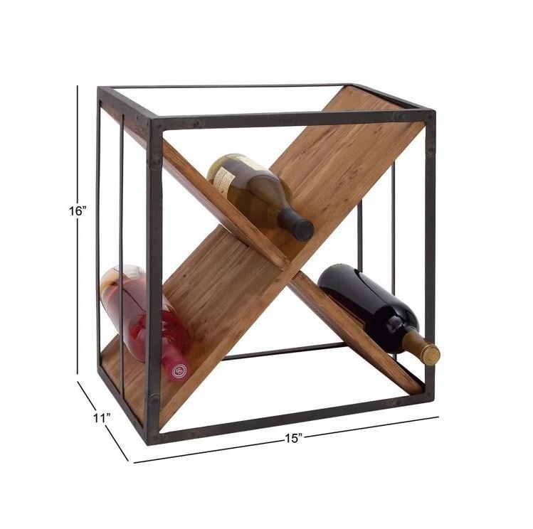 Wine bottle storage rack holder wood for kitchen home decoration dining table champagne wine display rack holder bar wholesale