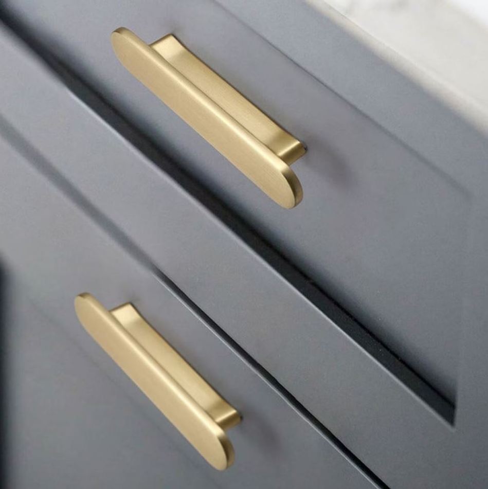 New gold brass cabinet handle modern pull knobs for home kitchen office furniture hardware door drawer wardrobe cabinet handle