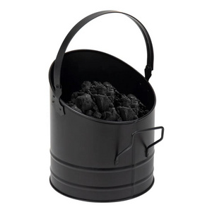 Black classy steel ash coal bucket fire pits outdoor accessories for home garden patio fireplace ash coal bucket fireplace tools