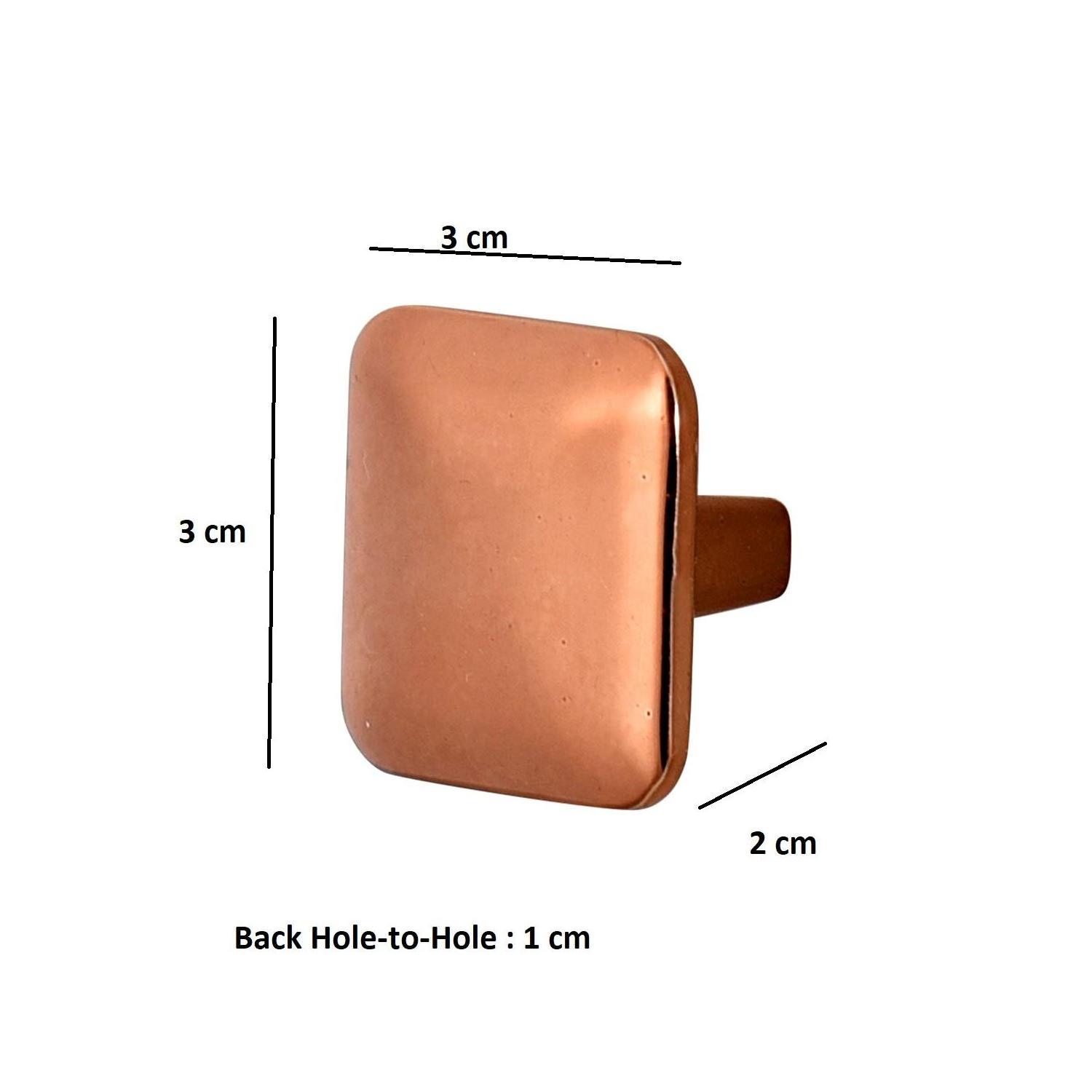 Metal rose gold square shape modern door knobs for home dresser door cabinet furniture decorative kitchen wardrobe handle knobs