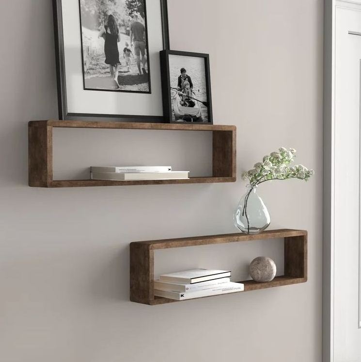 Classic solid wood floating wall shelves wall mounted storage shelf for home hotels living room kitchen decor made in india 2023