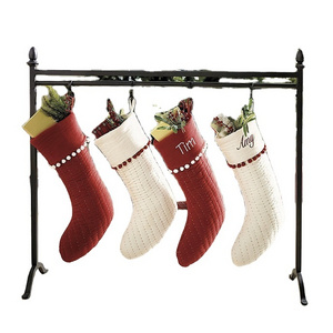 Iron Finial Stocking Stand Made in India Wood Metal Cast Iron Rustic Gift Box Modern Designs High Exports Quality Wholesale 2022