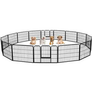 Playpen large barrier metal dog kennel animal cage cover for run outdoor house protective door removeable training pet behavior