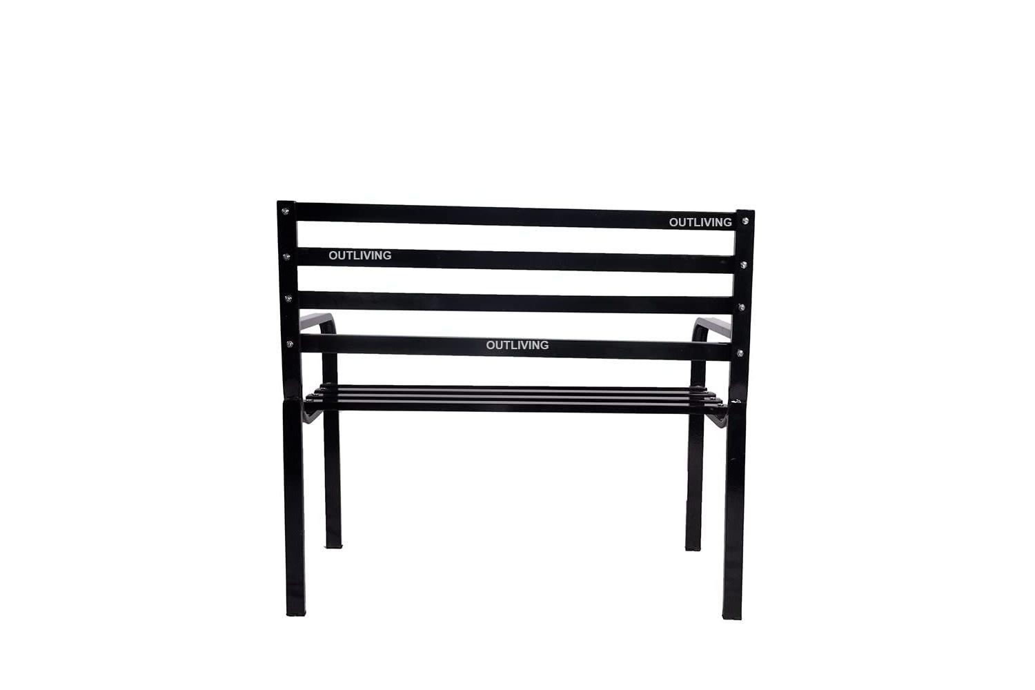 Professional design black metal garden bench for home hotel garden outside park seating patio bench outdoor and indoor furniture