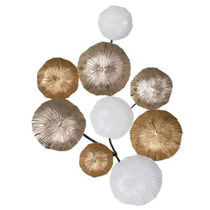 Wall decoration art classy metal white for home hotel restaurant office living room wall arts house warming decorative wholesale