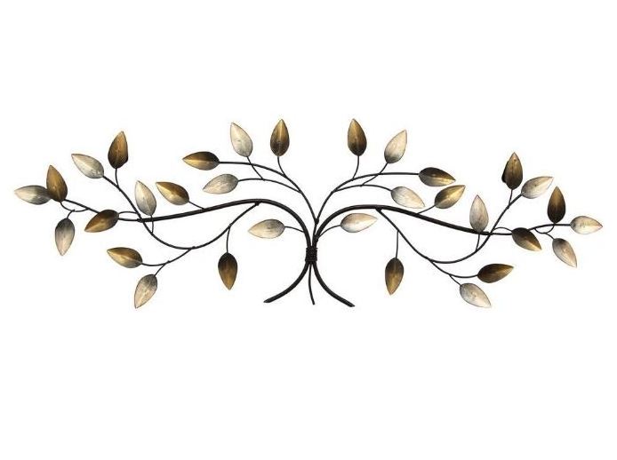 Beautiful Gold Flowing Leaves Wall Decor For Bedroom Hotel Room Hanging Wall Art Living Room Wall Home Decoration Made In India