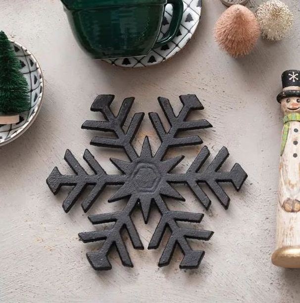 Snow flake cast iron Christmas decoration for home party hanging decor new year Xmas party made in india wholesale hot selling