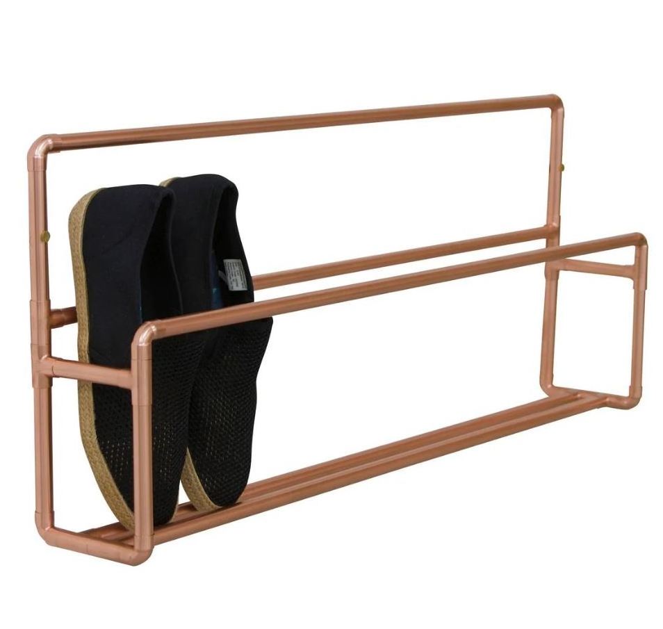 Wall Mounted Copper Shoe Rack Wall Shoe Storage Depth Industrial Shoe Rack Storage Box Rack Hallway metal wall mounted