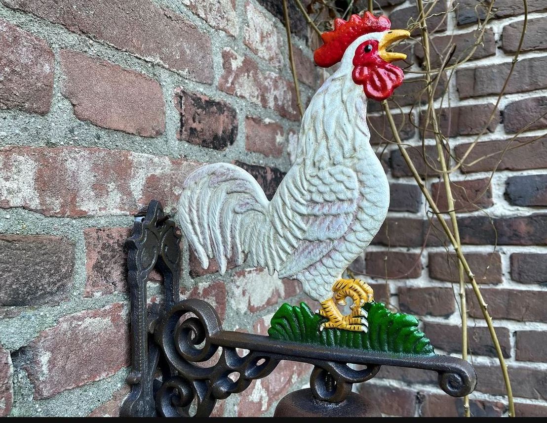 Handmade Bell Rooster Cast Iron Hanging Door Bell For Outdoor Home Decor Farmhouse Garden Decoration Made in india Bulk quantity