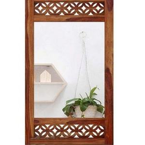 Cambrey Side Stripped Mirror With Frame Wood Item Unique Item top beautiful Product wood Mirror Frame New Design