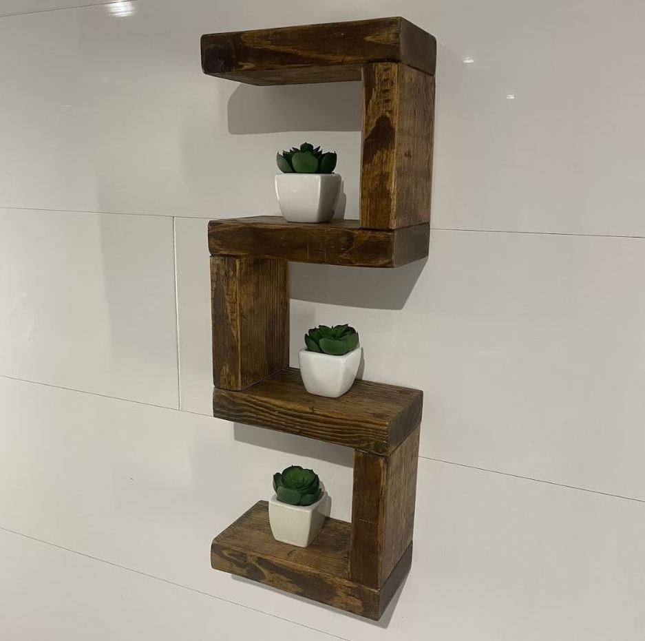 Rustic step shelves wall shelf wall mounted storage shelves for home hotels living room kitchen bathroom home decor accessories