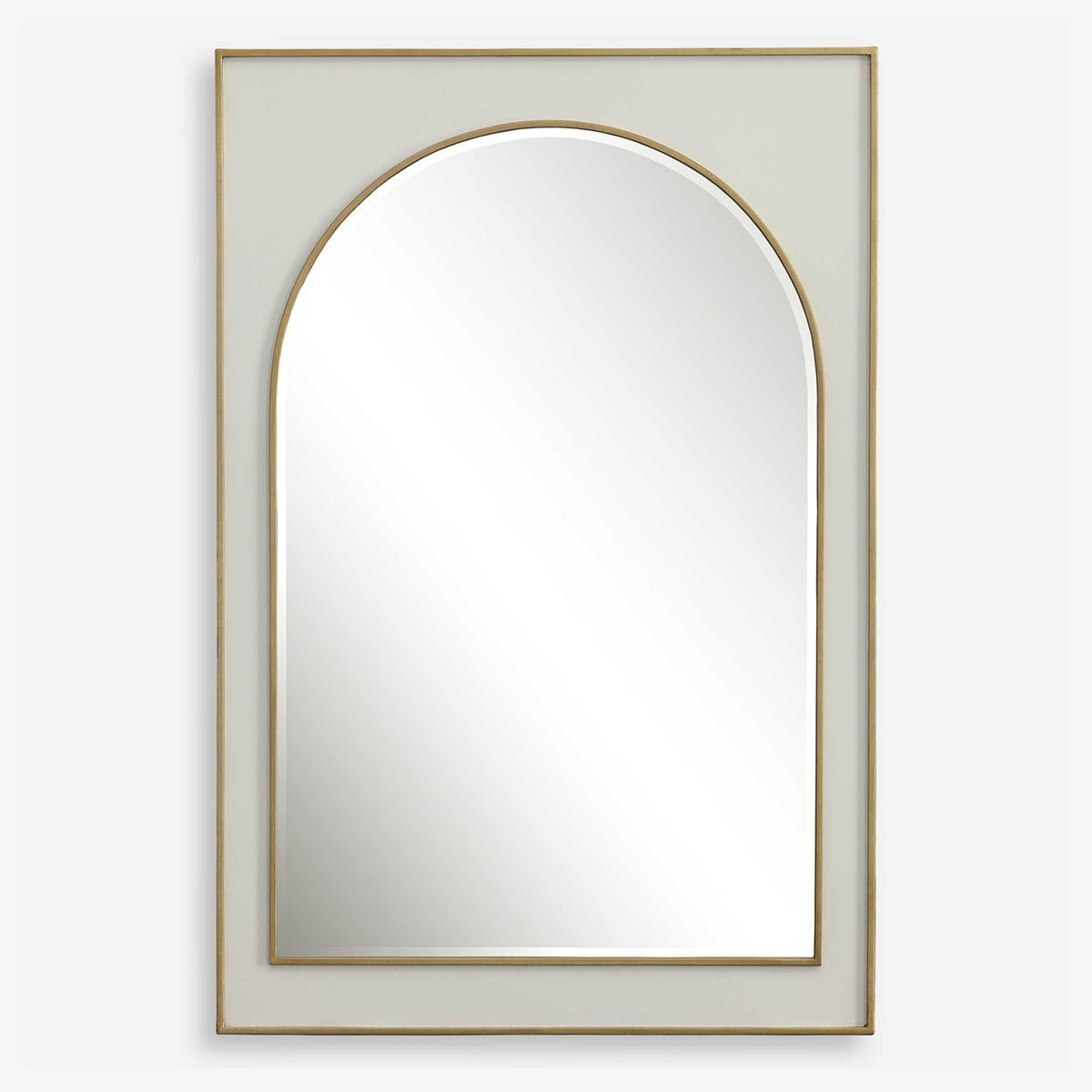 Classic arch shaped iron rectangular wall mirror hotel apartment living room bedroom hallway wall decoration dressing mirror