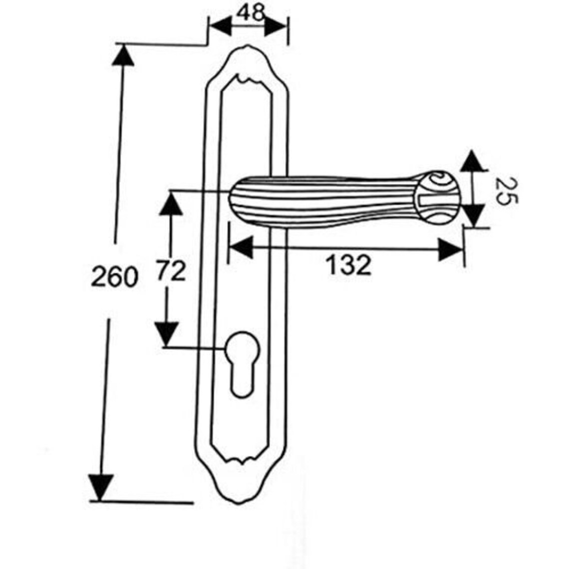 Antique brass fancy door lever backplate handle for home apartment interior bathroom sliding pull door handle furniture hardware