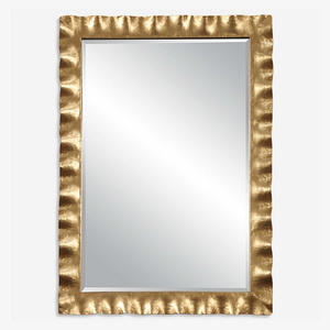 Beautiful antique gold metal rectangular wall mirror hotel apartment living room bedroom hallway wall decoration dressing mirror