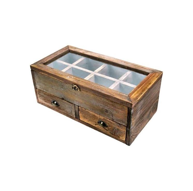 Decorative wooden jewelry box for home dressing table decor for jewelry ring earring pendant necklace storage case organizer