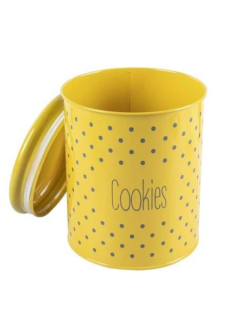 Yellow cookie Jar classic unique design for food storage dry food kitchenware hotel restaurant wholesale made in india 2023