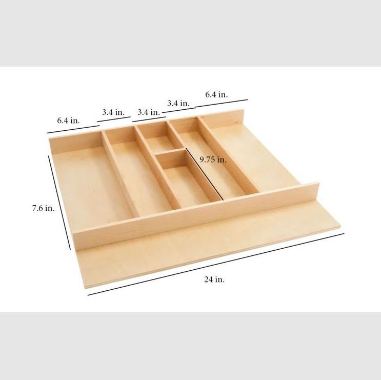 Solid wood luxury kitchen utensils drawer organizer adjustable flatware kitchen cutlery tray table ware drawer organizer 2023