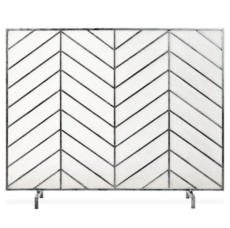 Creative black iron fireplace screen decorative fire place cover accessories for home indoor living room fire spark guard gate