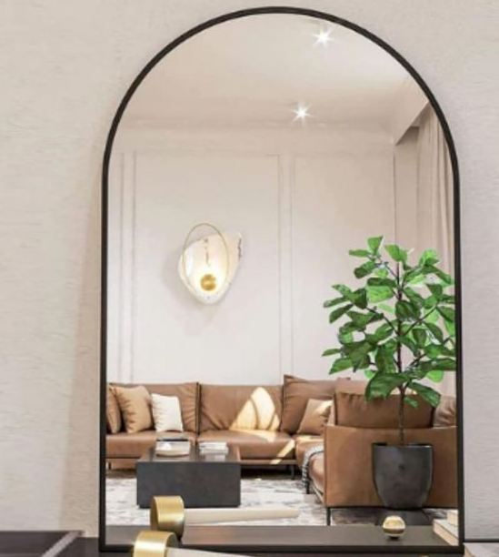 Decorative Arch Mirror Shinny Finish Home decorative And Hanging  Led Backbit bathroom Mirror Hanging  Stainless Steel Frame