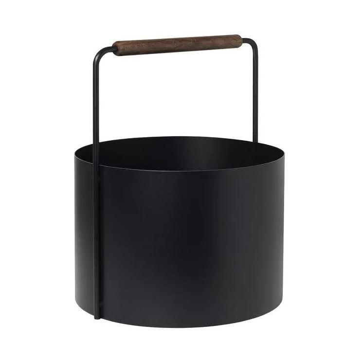 Steel and wood fireplace ash coal bucket fire pits outdoor accessories for home garden patio fire ash coal bucket fireplace tool