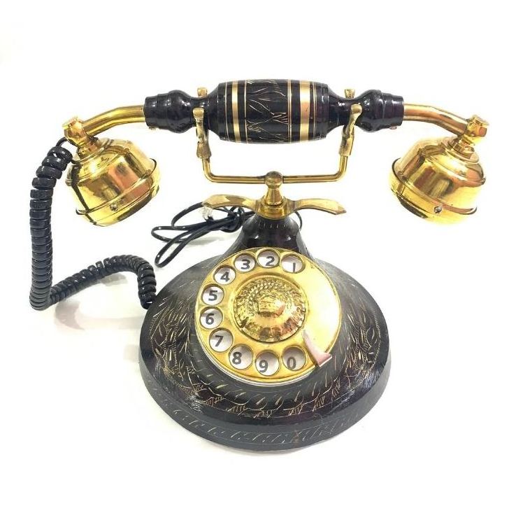 Beautiful design antique telephone for office home decor living room antique interior dial phone retro tabletop decoration 2023