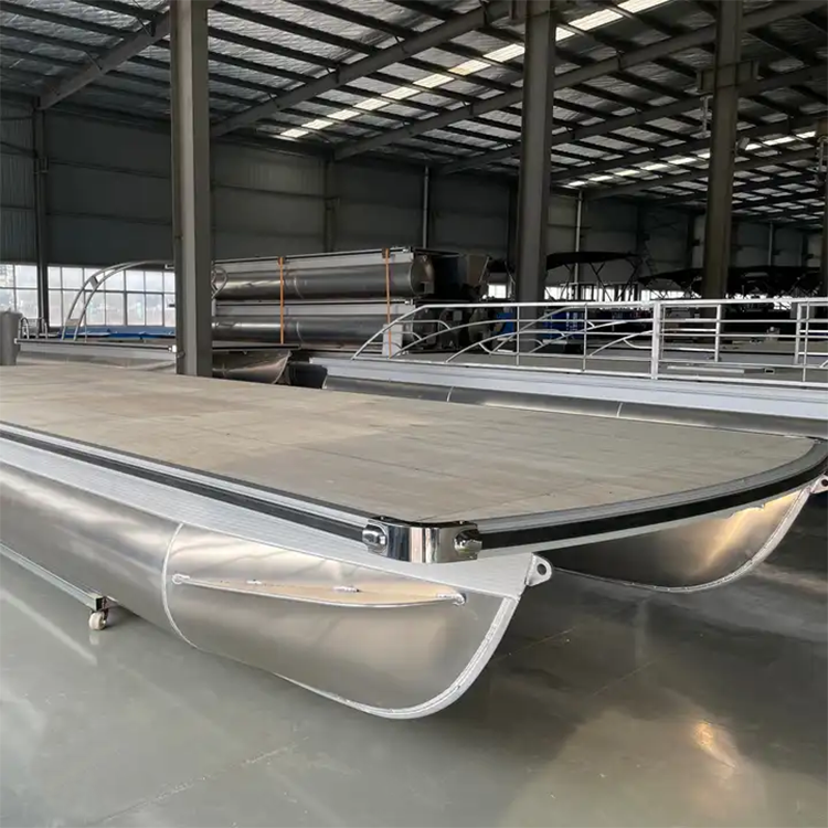 New Arrival 27ft Aluminum Pontoon Tube Luxury Fishing Boat Pontoon Floats for Sale