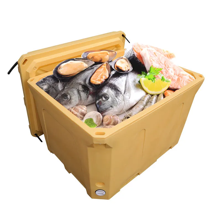 Huge Large Rotomolded Plastic Insulated Storage Box Bins Live Fish Transportation Container Fish Tubs