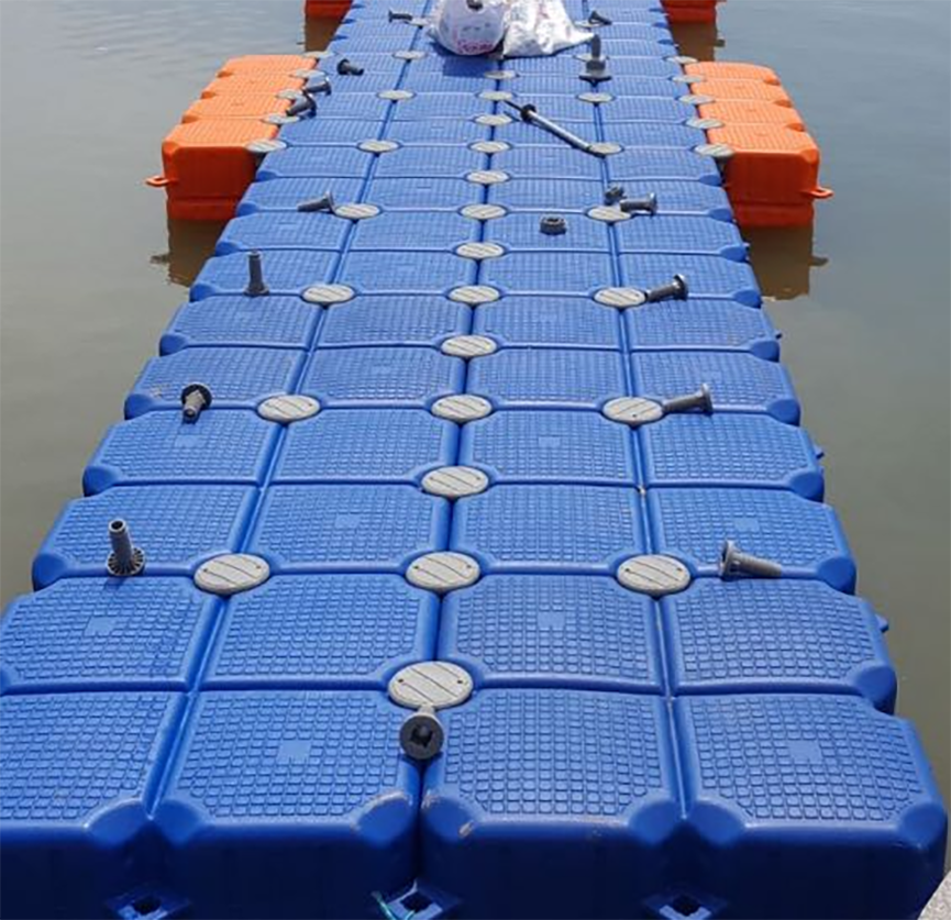 Easy Installation Plastic Modular Floating Pontoon Dock Cubes Hdpe Bridge Block Wholesale