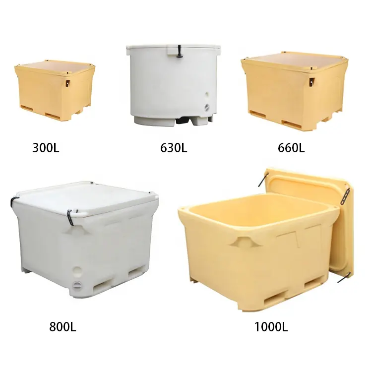 Huge Large Rotomolded Plastic Insulated Storage Box Bins Live Fish Transportation Container Fish Tubs