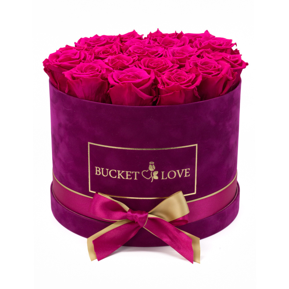 Luxury Round Shaped Velvet Gift Flower Box/Suede Rose Box/Velvet Jewelry Packaging Boxes