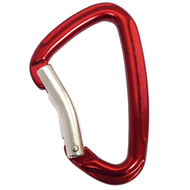 China factory seller Key Lock D Shaped Aluminum Carabiner Bent Gate