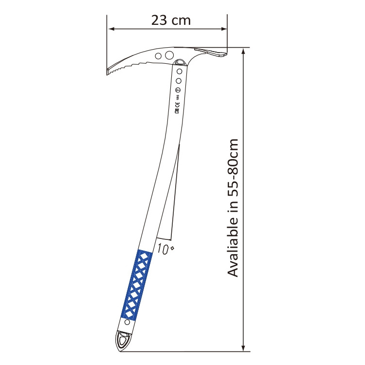 China Factory Seller Aluminum Alloy Bending Ice Axe With Certificate