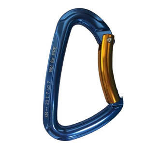 China factory seller Key Lock D Shaped Aluminum Carabiner Bent Gate