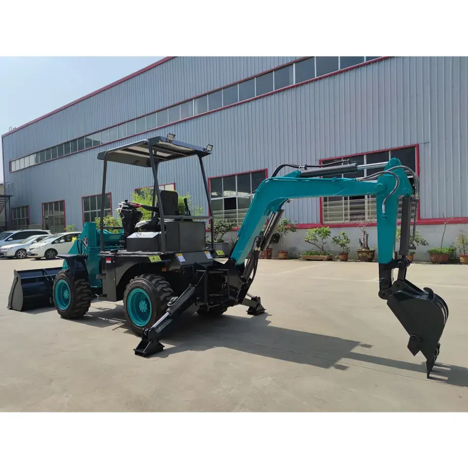 Chinese 2.5 Ton Compact Tractor With Loader And Backhoe 4X4 Mini Backhoe Excavator Loader Backhoe Loader