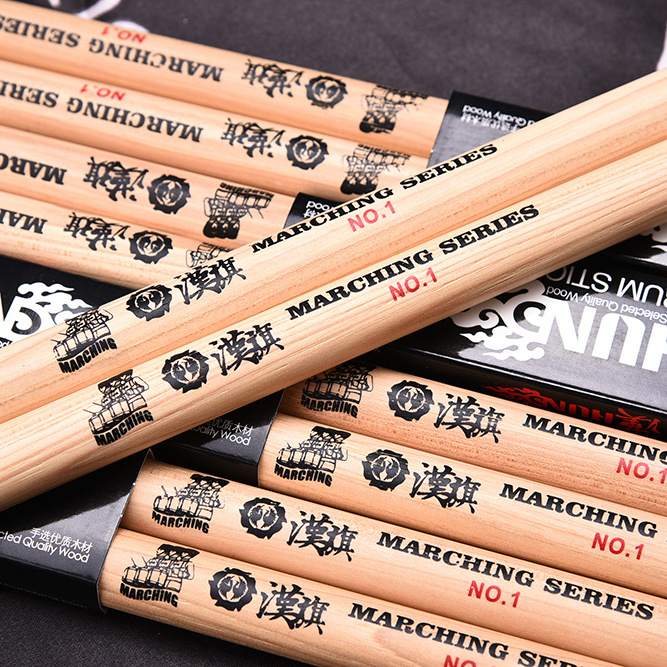 HUN Wood Tip Marching Snare Drum Sticks