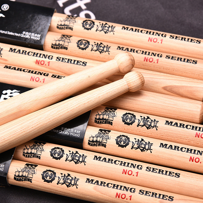 HUN Wood Tip Marching Snare Drum Sticks