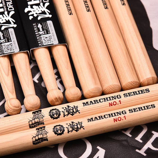 HUN Wood Tip Marching Snare Drum Sticks