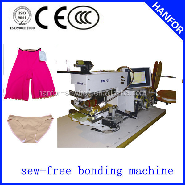 seamless double side hemming v-type machine for elastic underwear hf-902