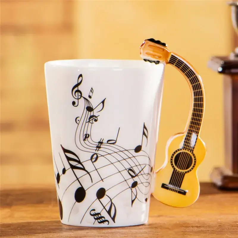 Magic Cartoon 3d Ceramic Music Cup Milk Cup Violin Music Coffee Cup Creative Mug