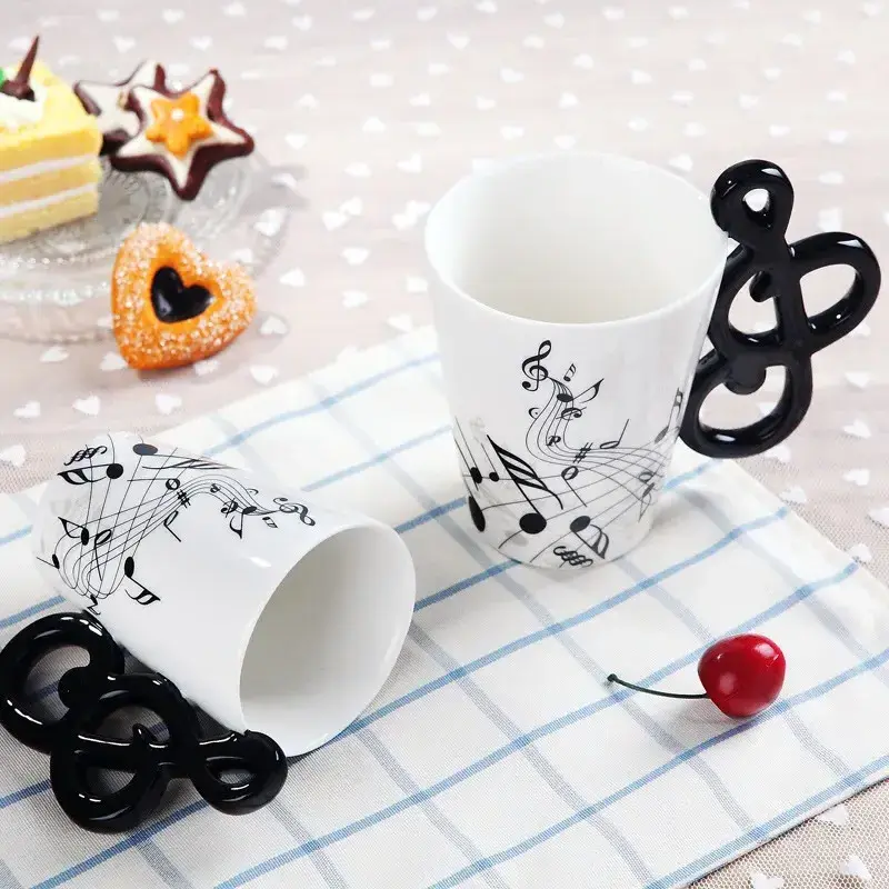 Magic Cartoon 3d Ceramic Music Cup Milk Cup Violin Music Coffee Cup Creative Mug