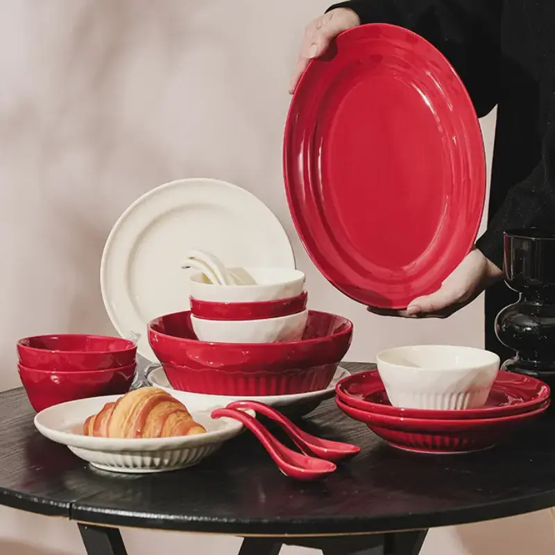 Ceramic Dinnerware Gift Set Porcelain Christmas Gift Set Dinner Dinnerware Set For 2 People Couple