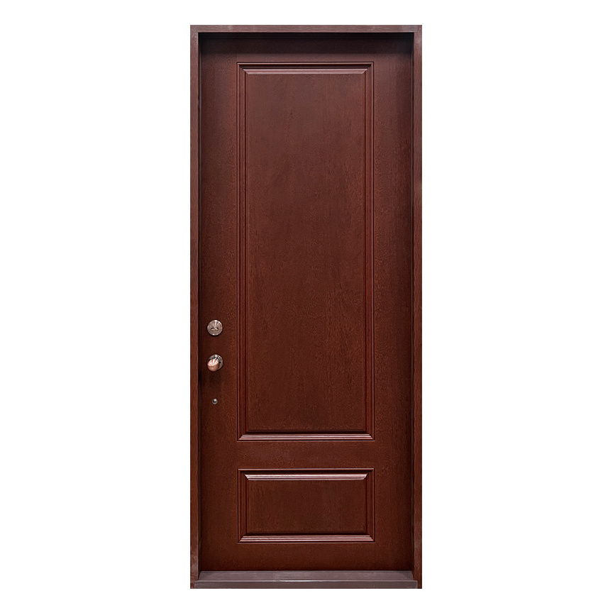 Shop beautiful mahogany textured fiberglass outdoor entrance fiberglass door