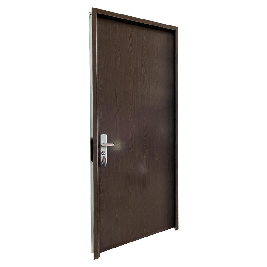 Pre-hung Security Steel Door flush Entry Exterior Metal Steel Main Door contemporary design Door for Houses