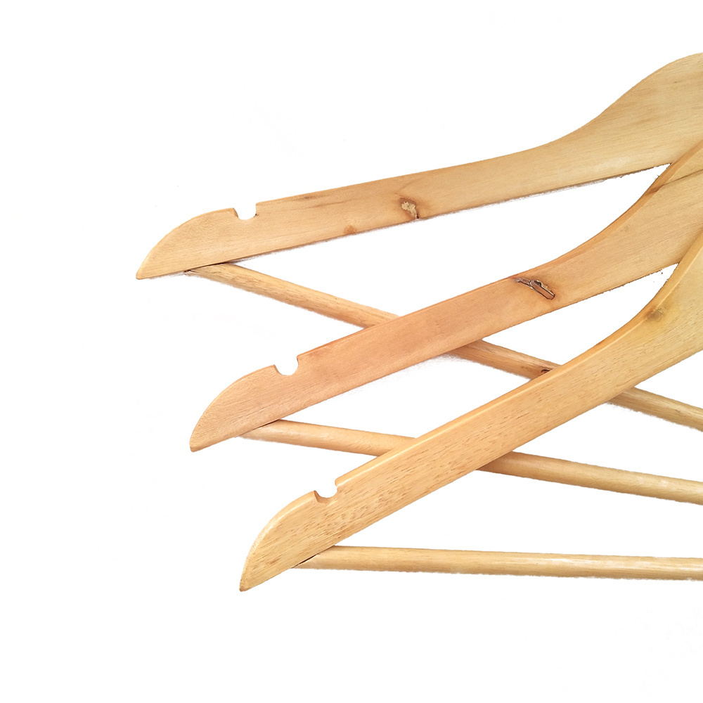 Wholesale High Quality Supermarket Wood Clothes Hangers For Garment Display