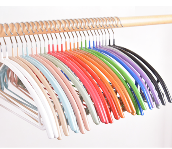 Colorful metal hanger for laundry wire clothes hanger iron hangers