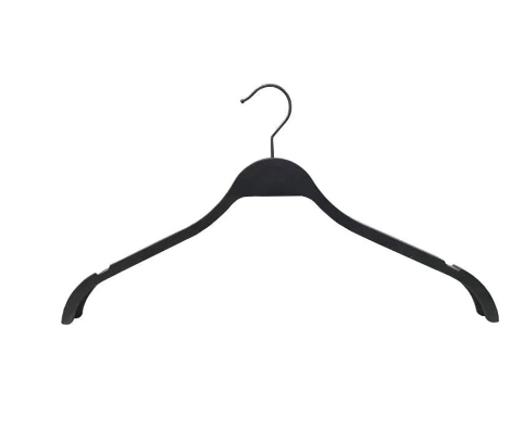 Convenient Custom Coat Jacket Pants Rack with Bag Injection Technics for Wardrobe Use soild plastic hangers factory