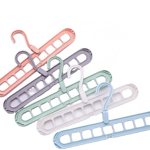 9 holes Plastic Closet Space Saving Folding Home Storage Racks Travel Magic Creative Clothes Hanger