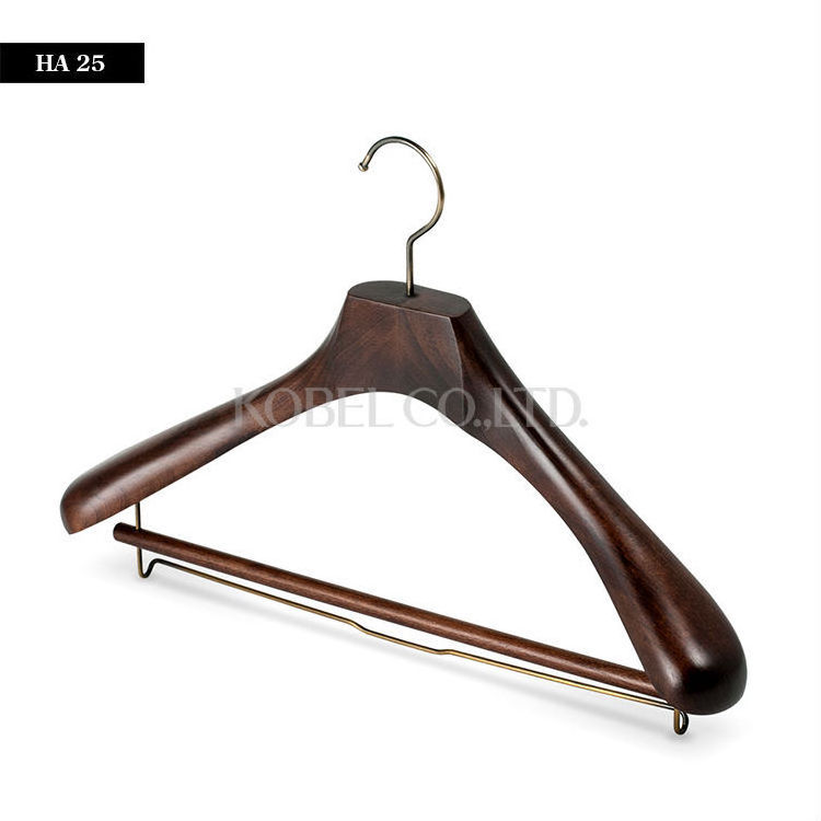 Japanese Luxury Wooden Hanger with Clip Bar for other furniture HA0142P_0256 Japanese Wooden Hanger Pants Bar Clothes Hanger