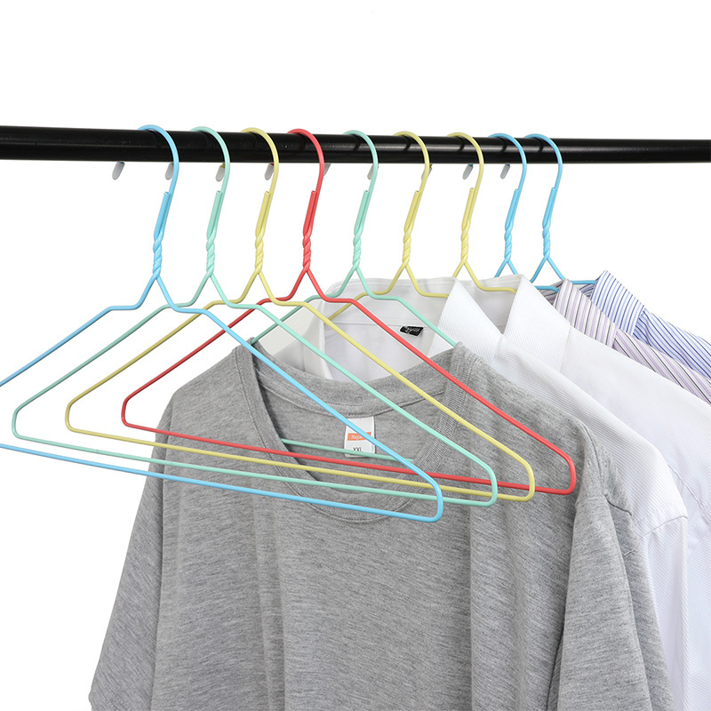 LINDON Cheap Color Slim Plastic Drying Clothes Hanger  Wire Metal Laundry Hangers & Racks